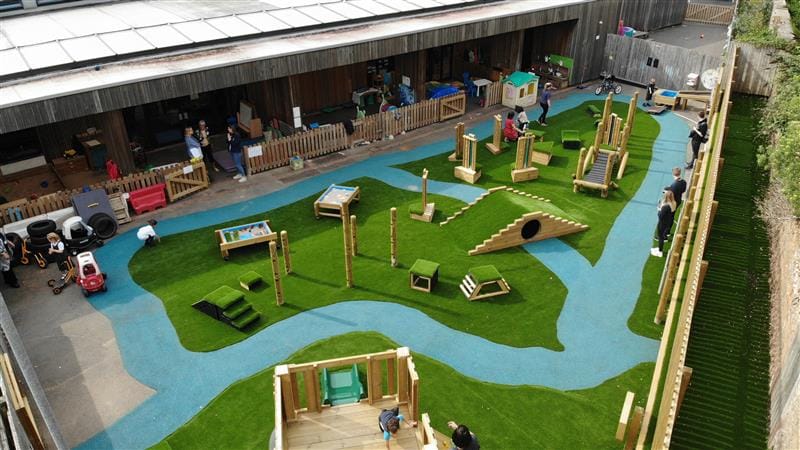 sensory playground drone photo