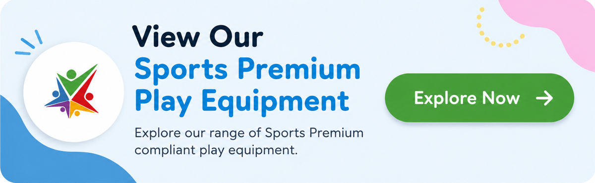 A CTA button that directs users to our selection of Sports Premium compliant play equipment