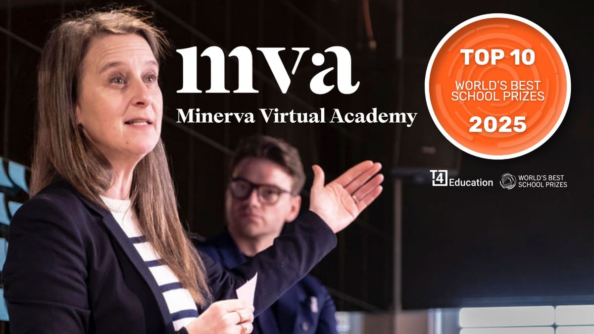 A promotional banner for Minerva Virtual Academy.