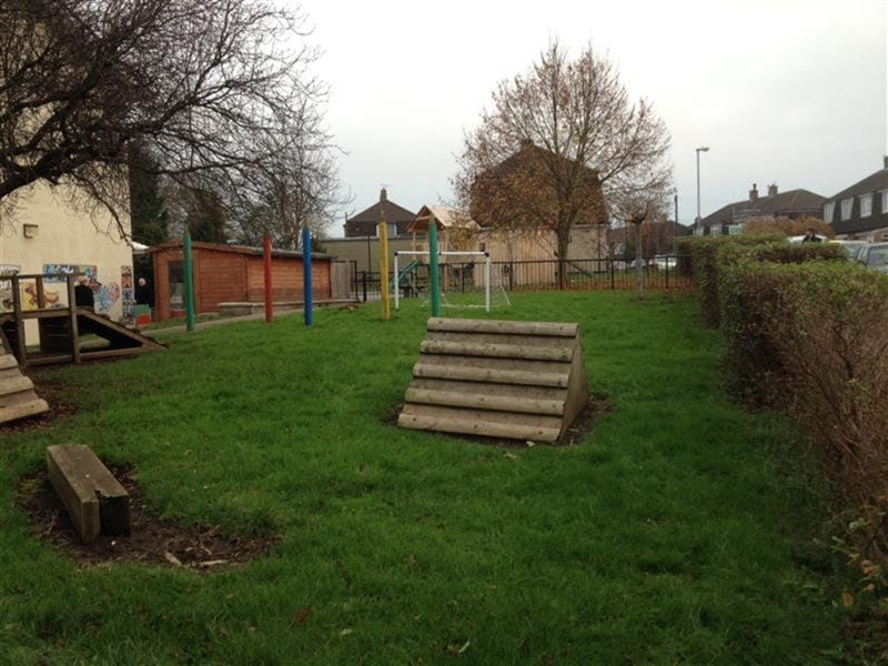 before artificial grass