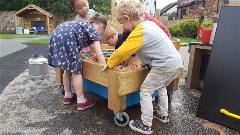 sand table on wheels