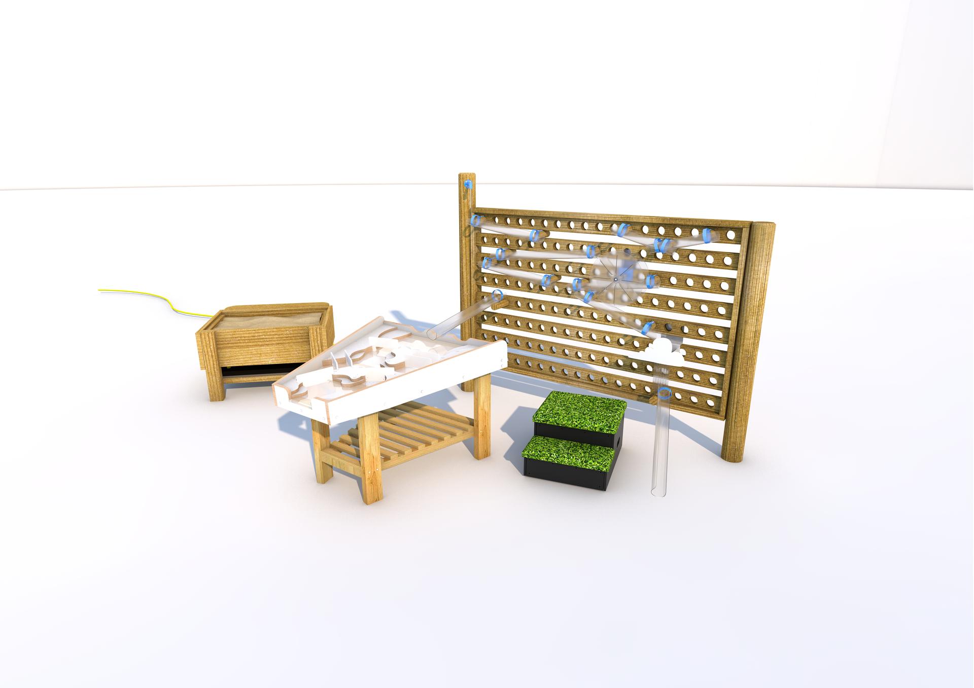 A 3D image of the Water Wall with Damming Package