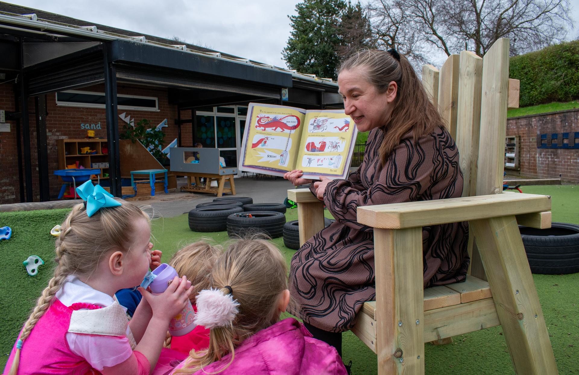 Children can use the chair as part of their quiet time space