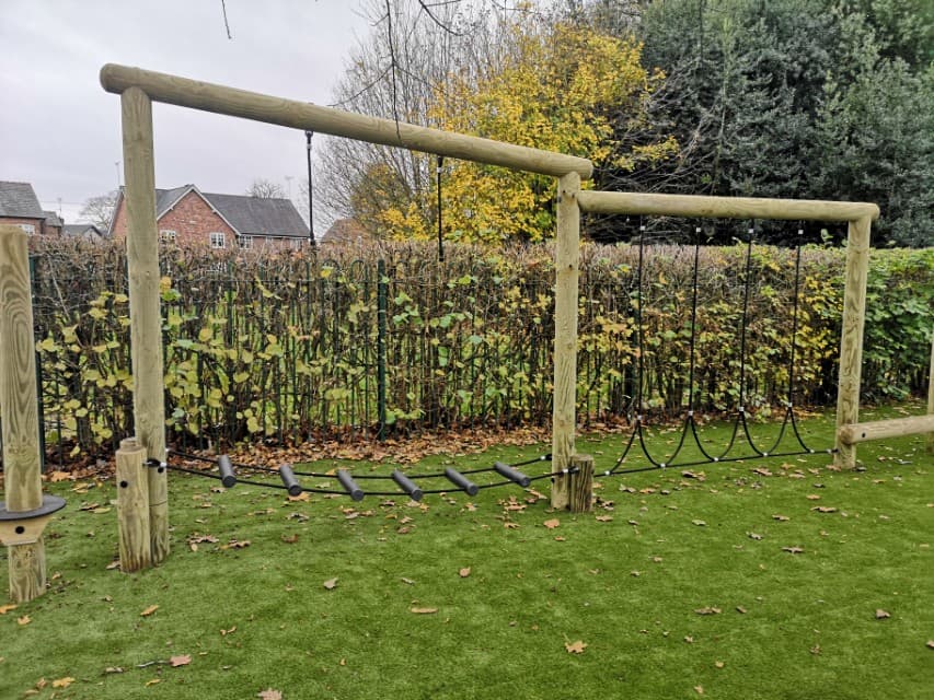 Log Bridge Crossing Forest Trim Trails