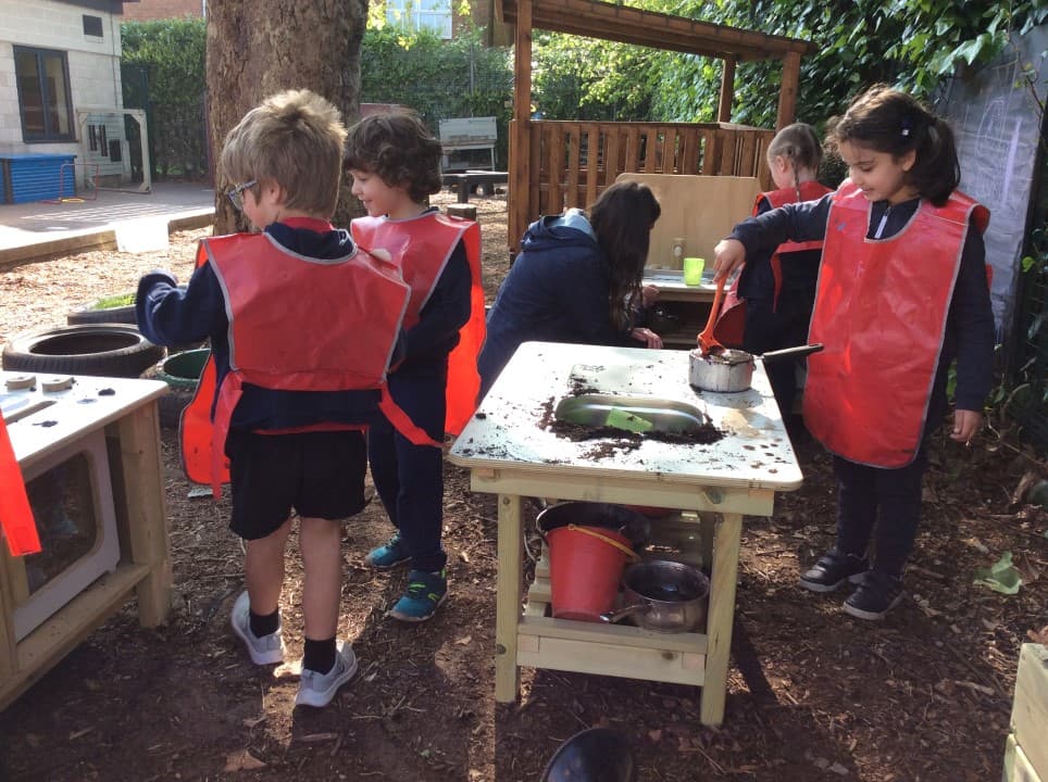The set is the ideal messy play space for EYFS pupils