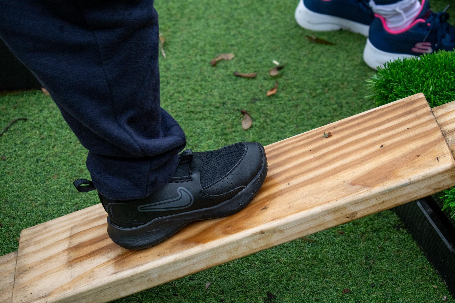Close up of Accoya plank in Play Builder Technician set