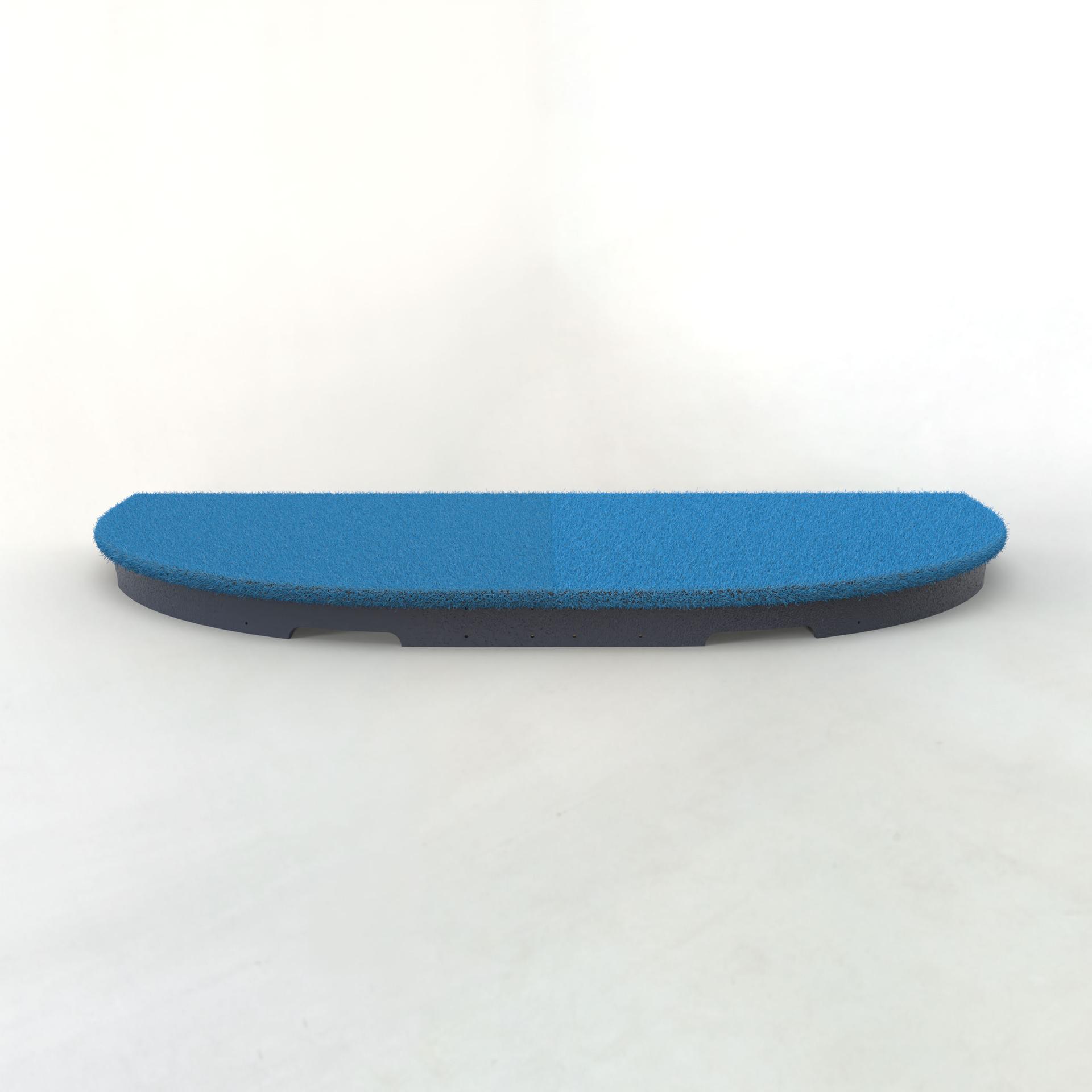 Render image of the blue dual freestanding stage