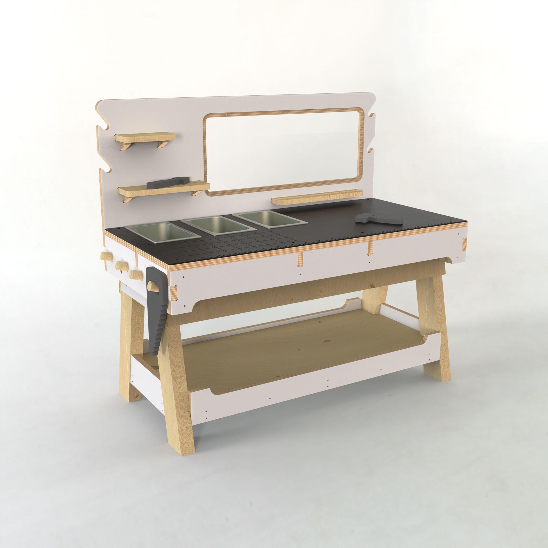 Wooden Construction Table from Pentagon Play