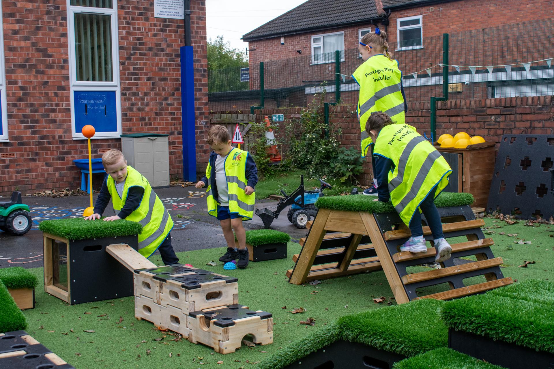 Children playing on the Sports Premium Discoverer Package