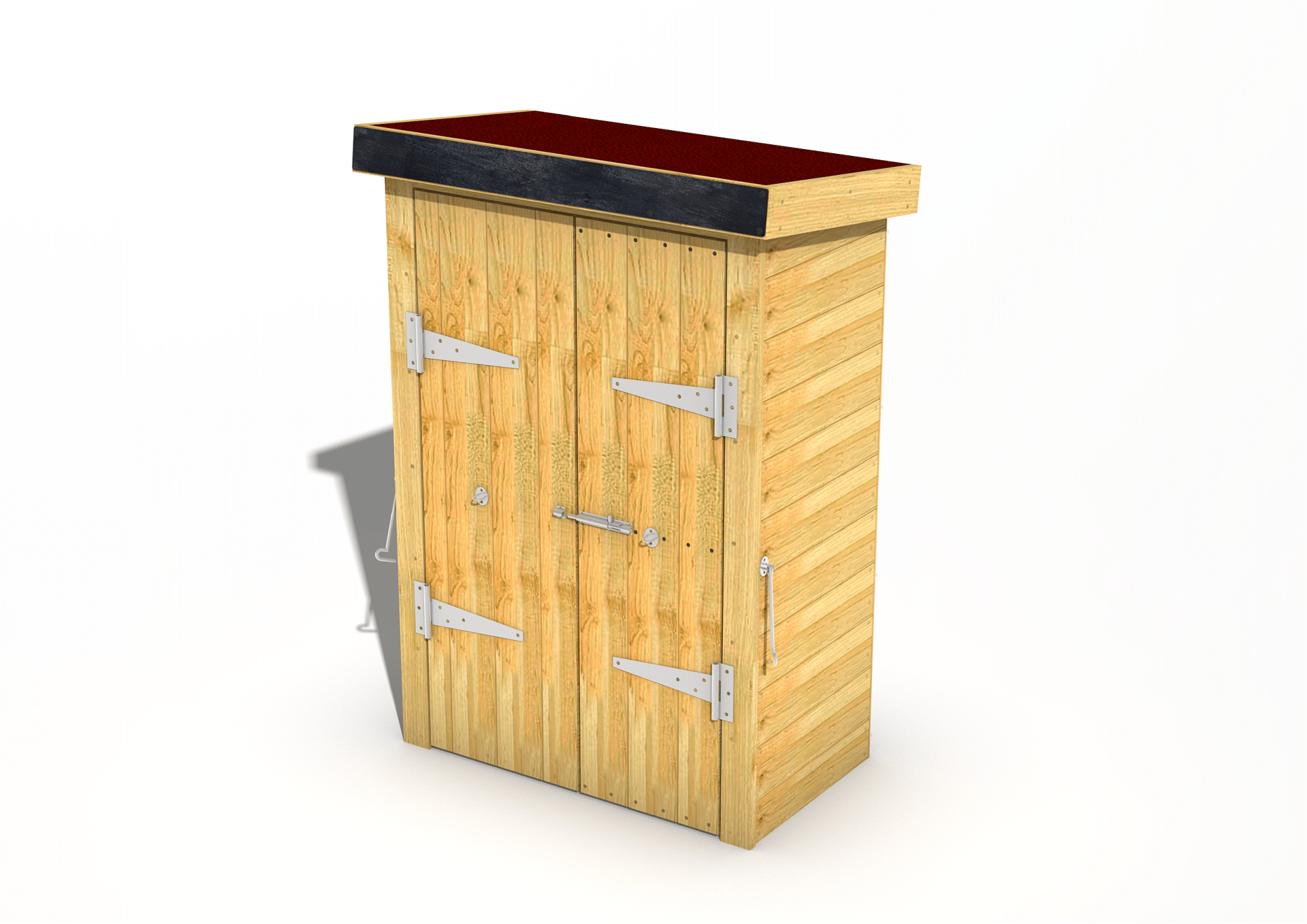 Close Wooden Acorn Storage Unit render