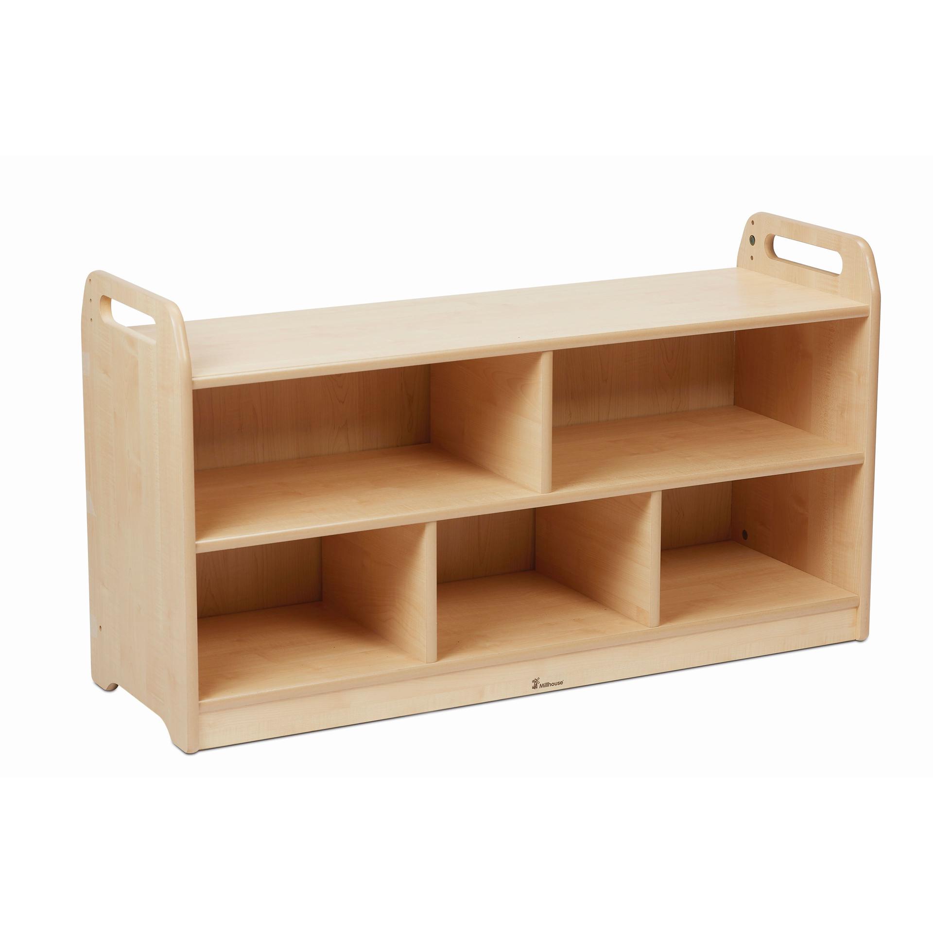 The Extra Wide Storage Unit with Back, on a white background.