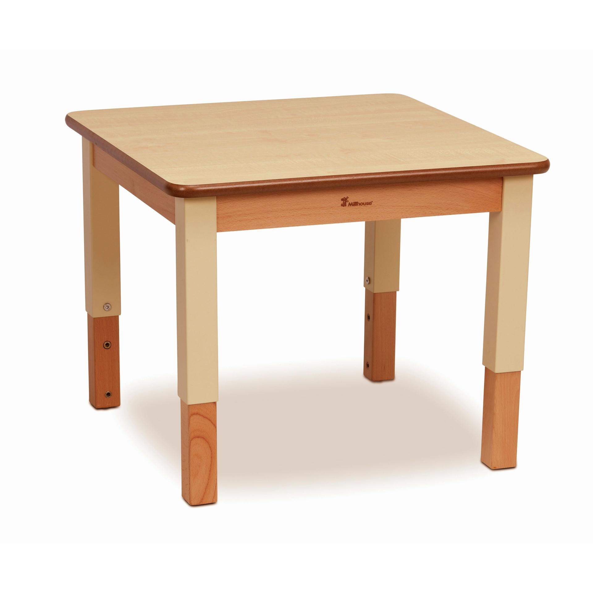 The Medium Square Table (W695 x D695) Height Adjustable, on a white background.