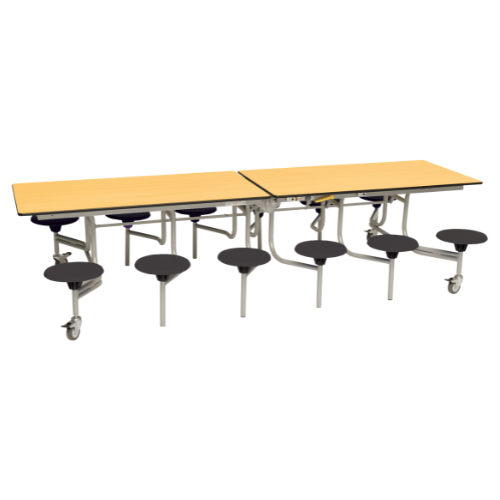 Spaceright 12 seater table Maple and Black Seats