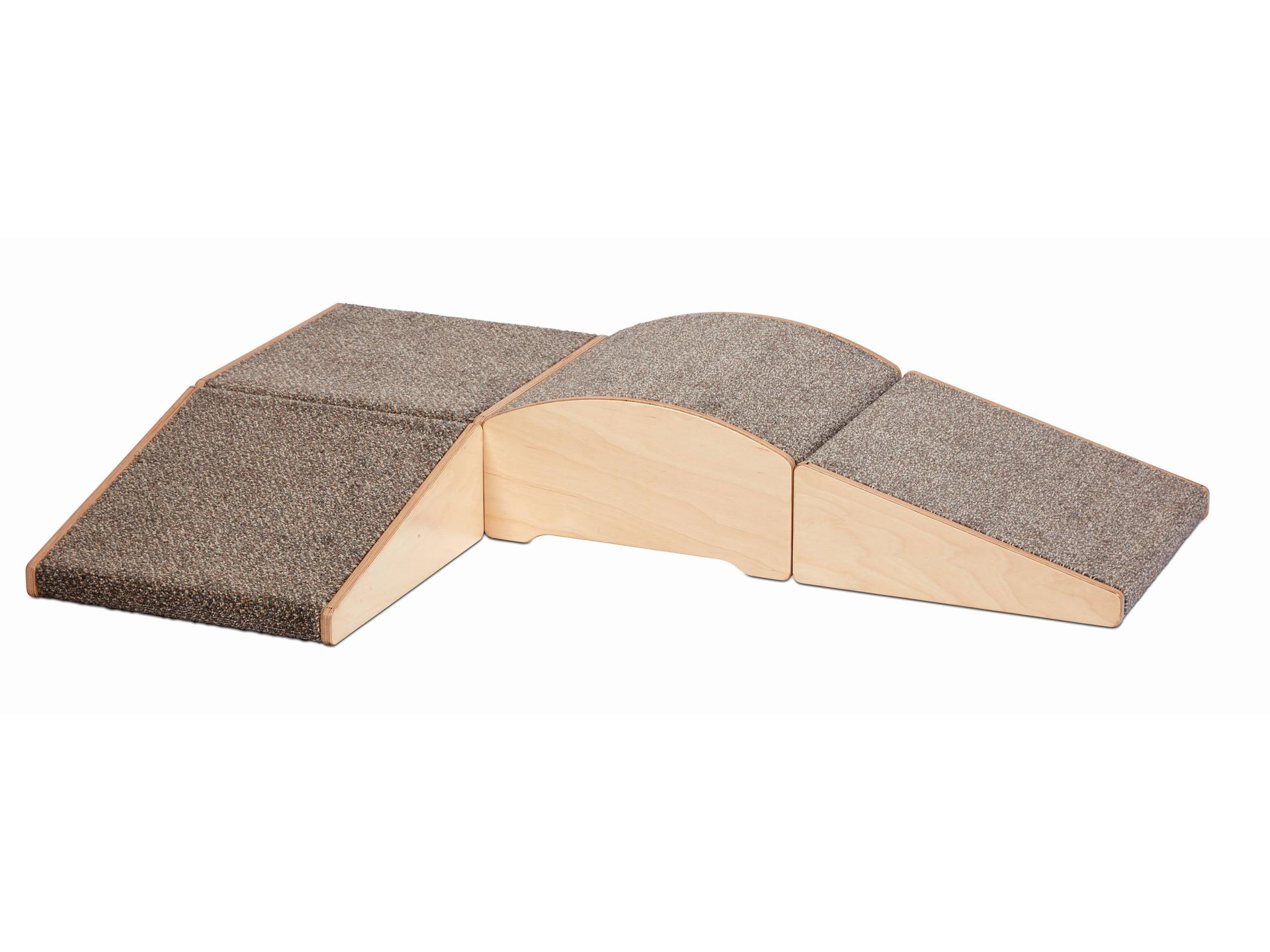 millhouse wooden and carpeted soft play trim trail moveable unit 
