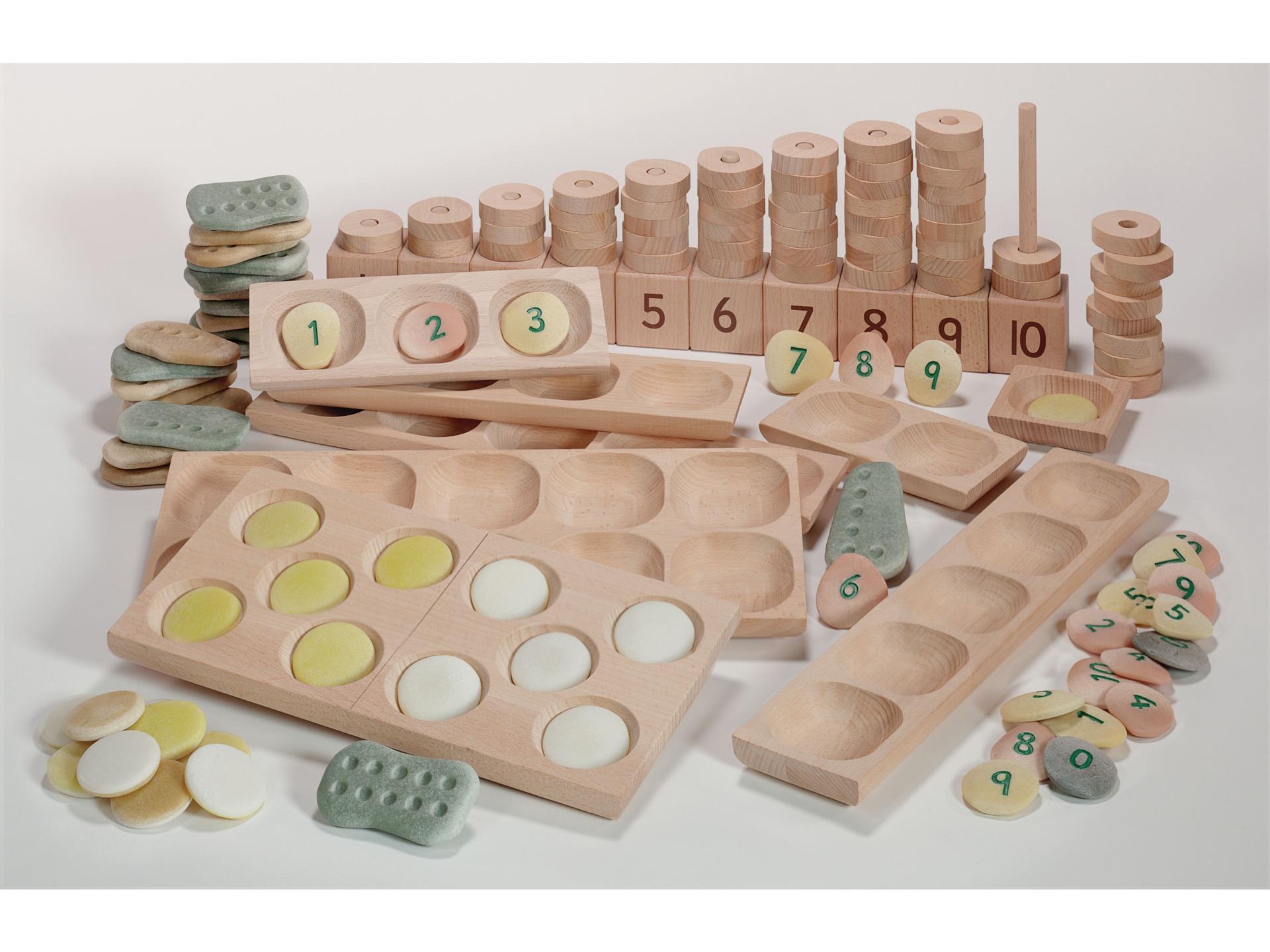 millhouse early years set of learning blocks, numbers and dominoes