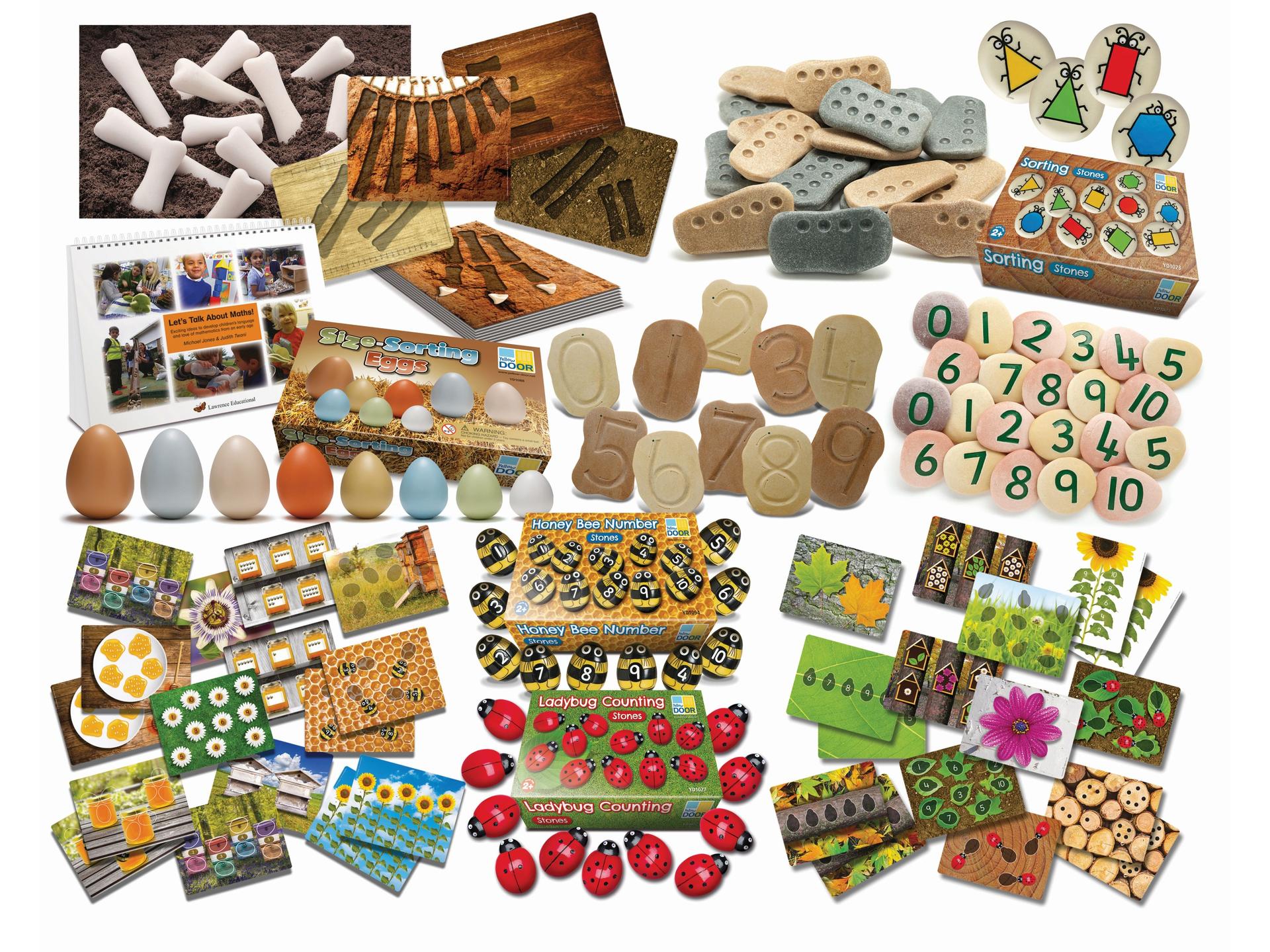 millhouse set of various counting items and woodland images for children