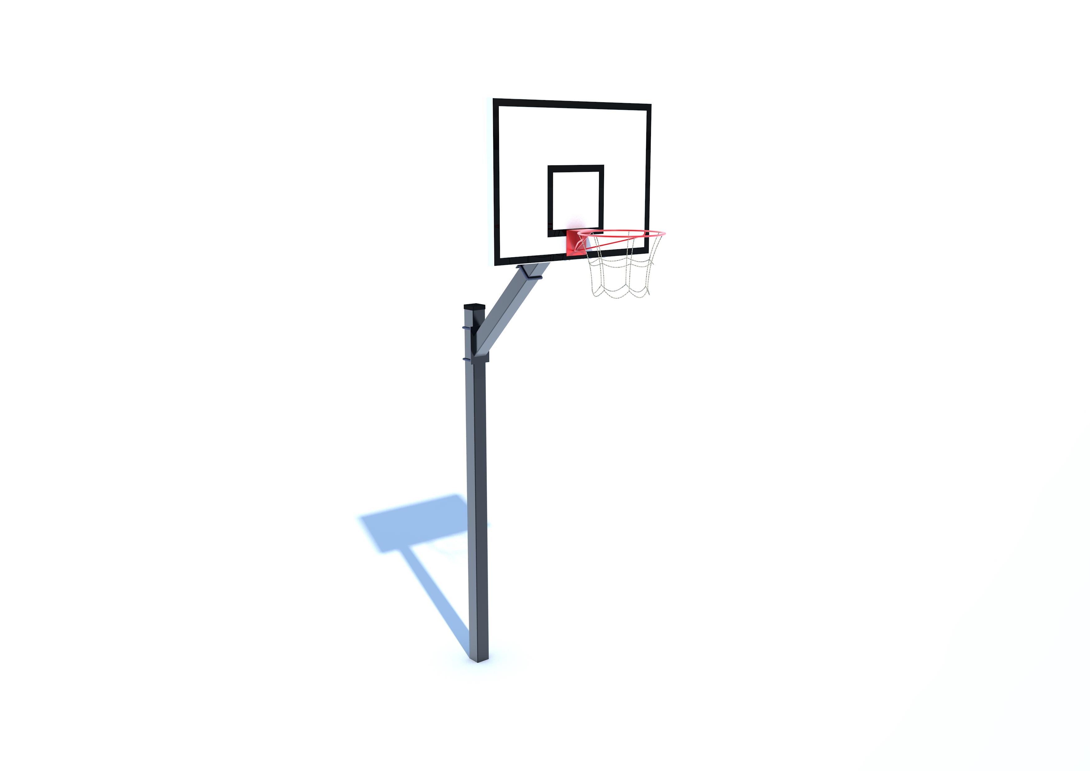 Adjustable Basketball Post 3D Render