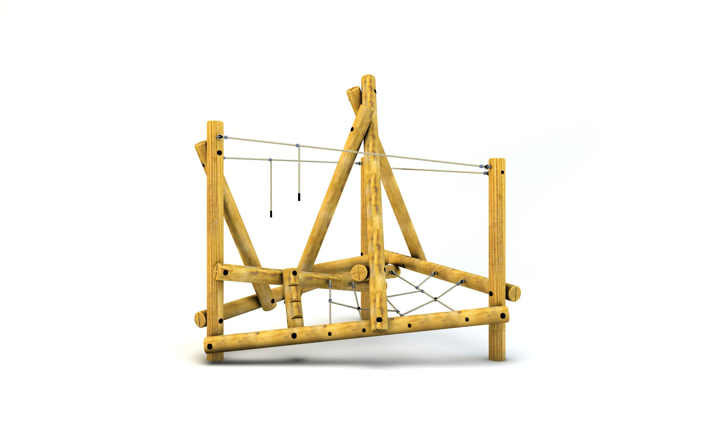 Harter Fell Wooden Climber 3d render.
