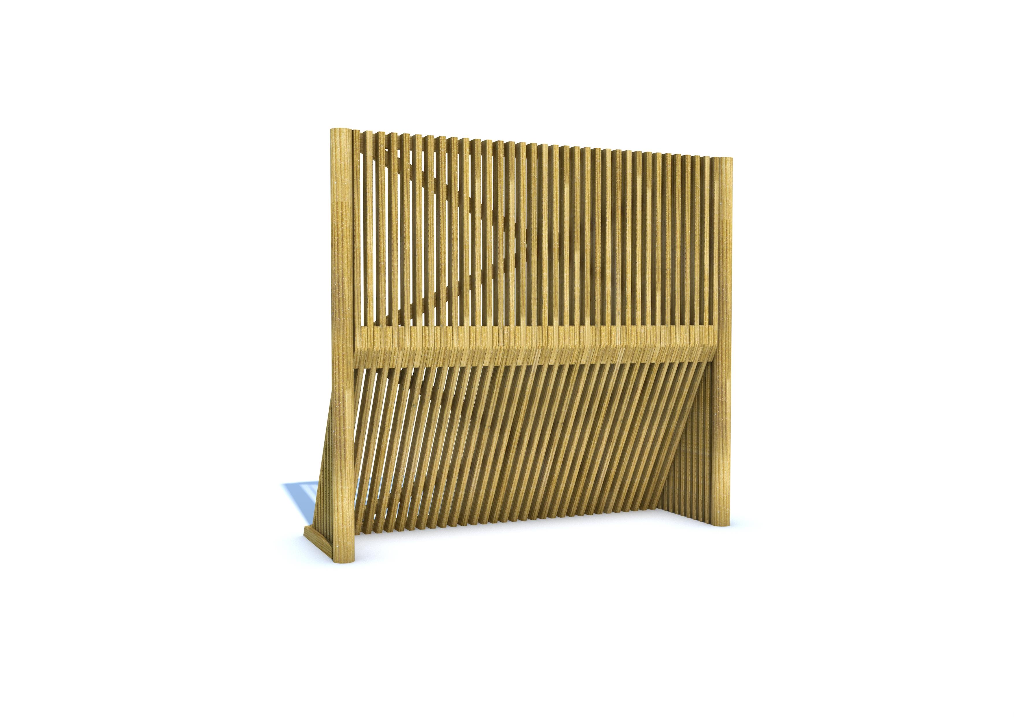 Timber Football Goal 3D Render