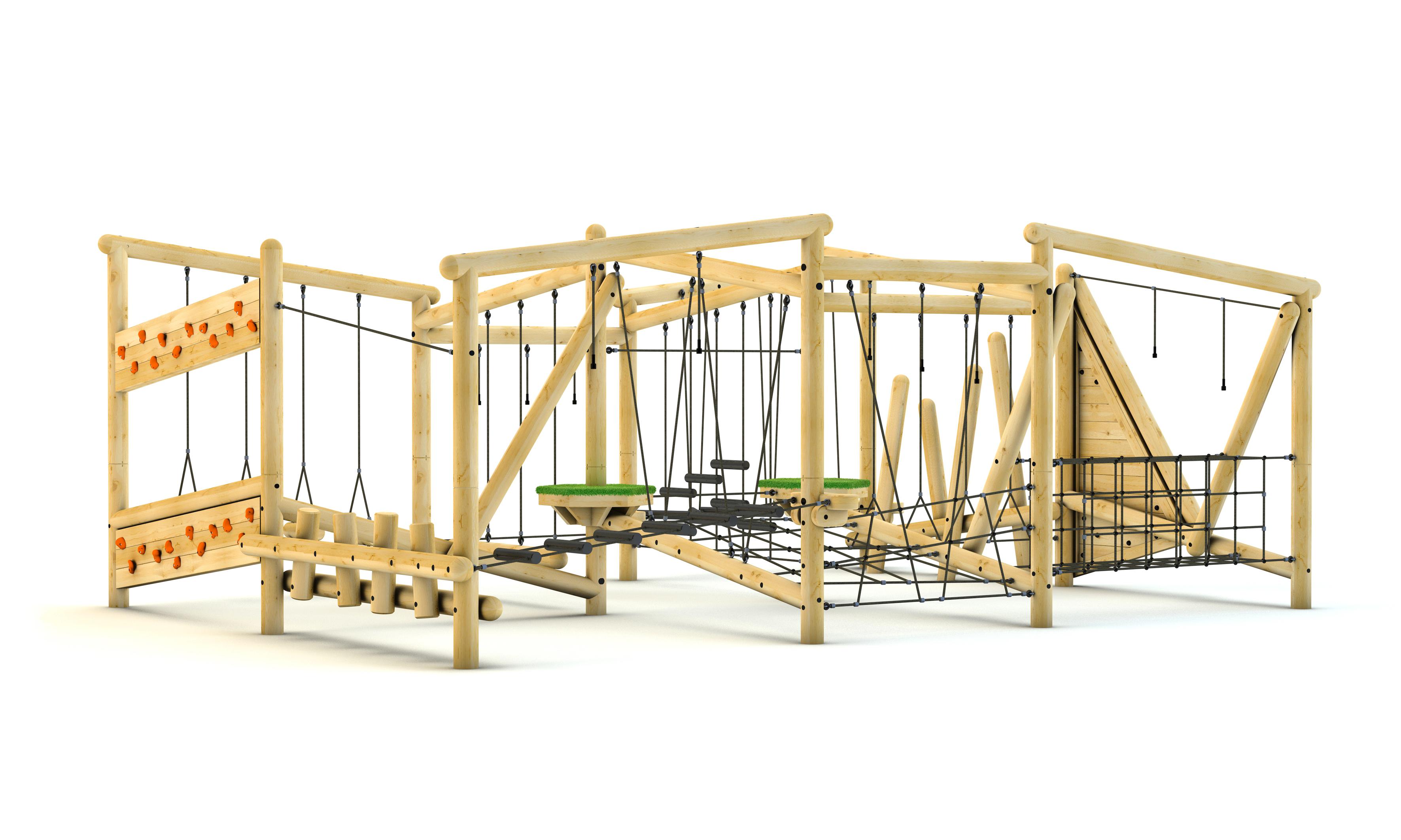A 3D render of the Grizedale Forest Circuit from the other side, showcasing how the other obstacles look from a regular point of view.