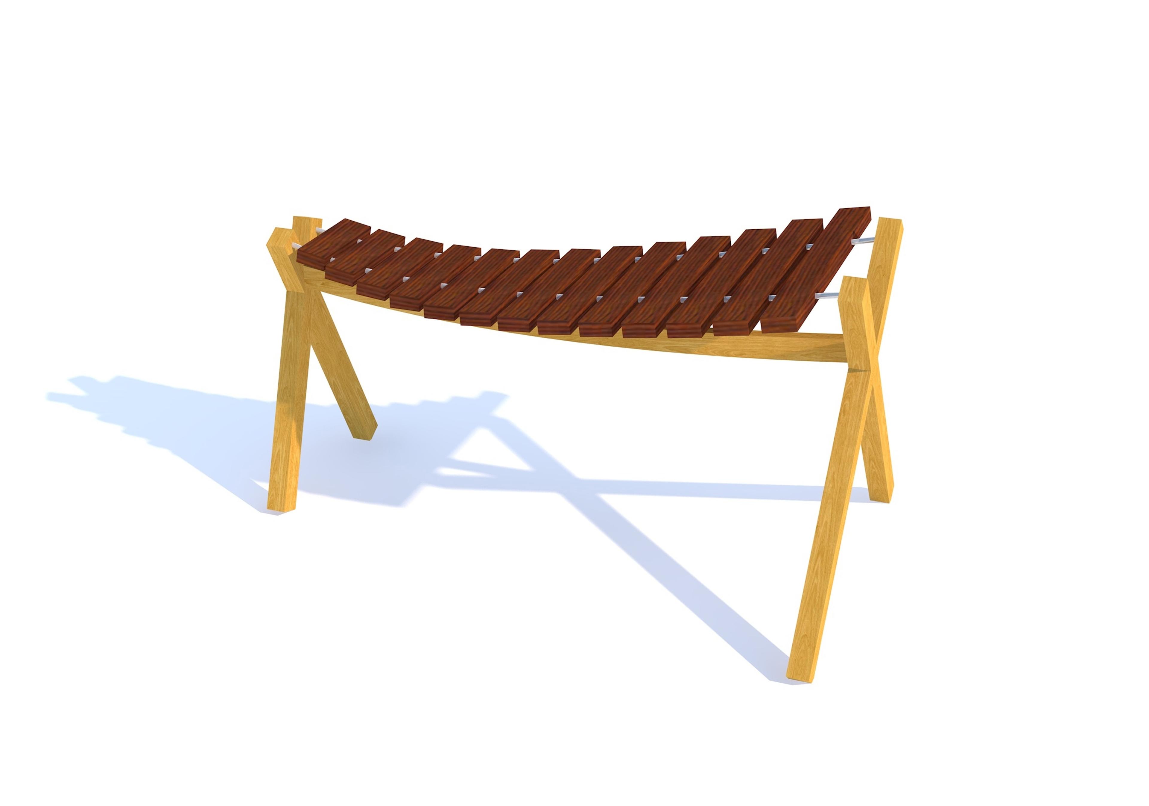 C Major Tuned Xylophone 3D Render