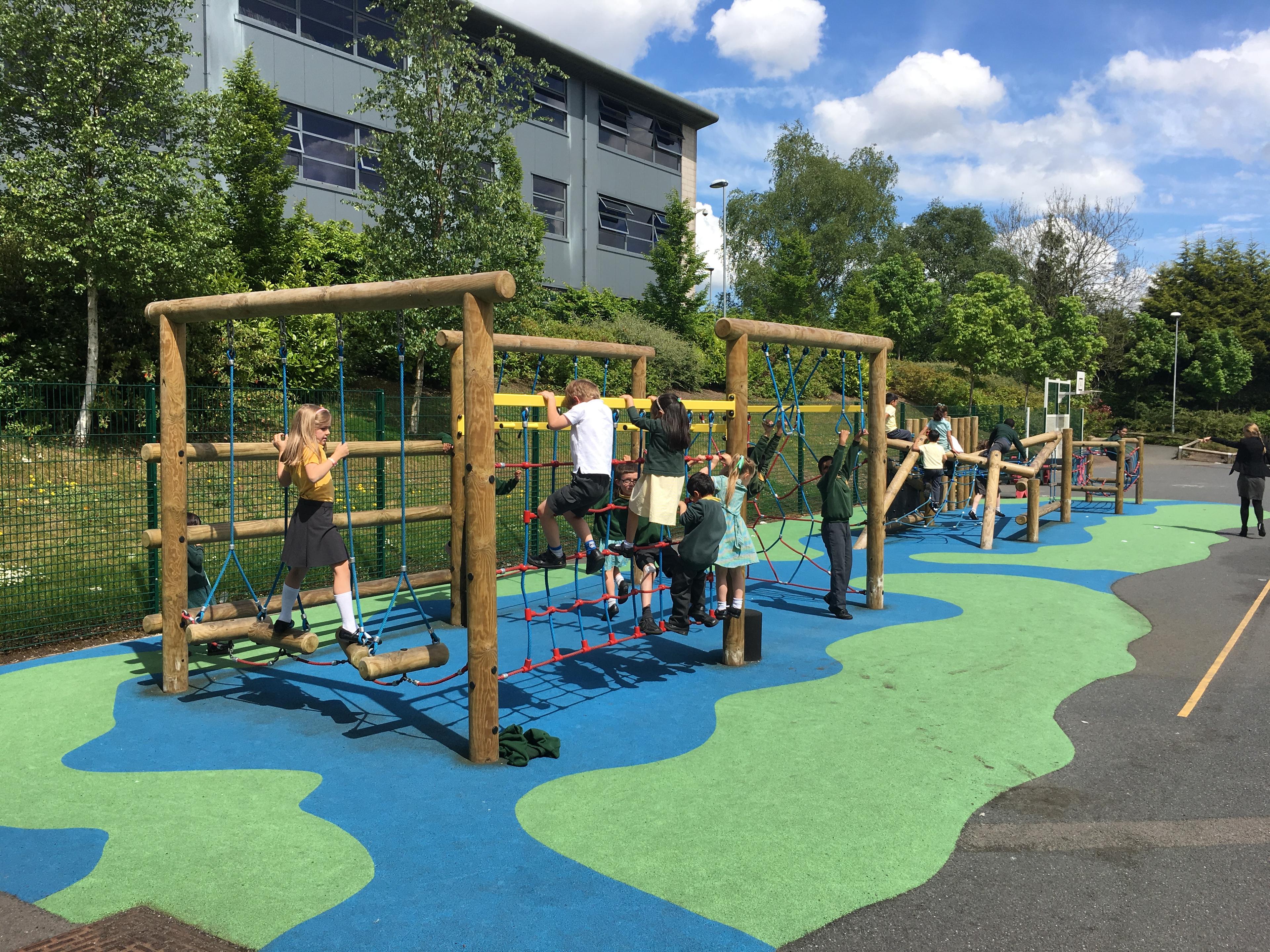 wooden climbing frames for schools