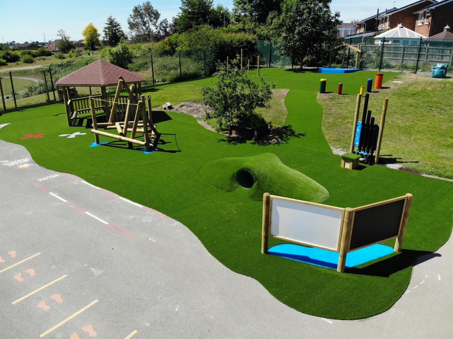 school artificial grass