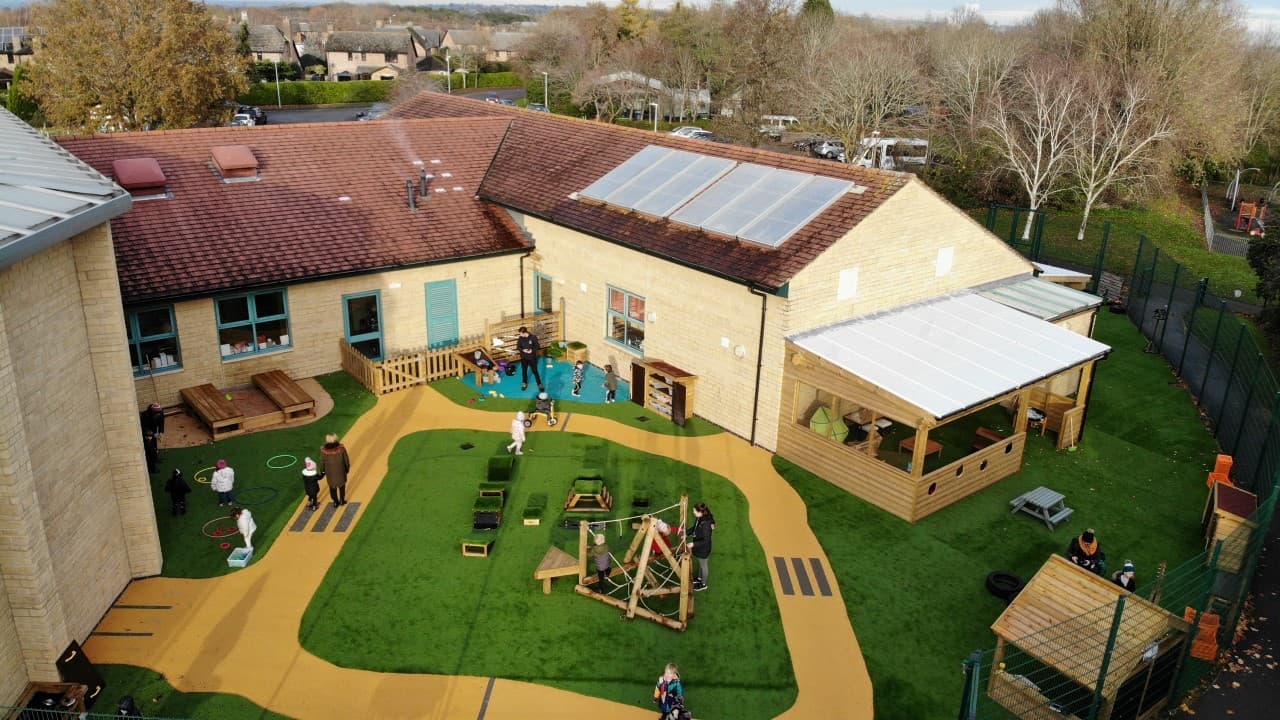 artificial grass surfacing at Shaw Ridge, Swindon