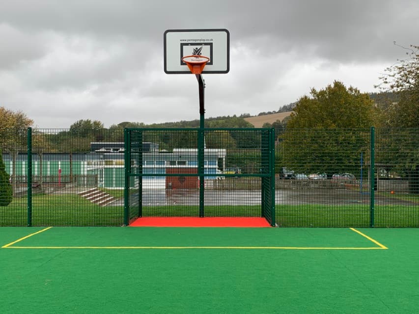 School playground basketball hoop