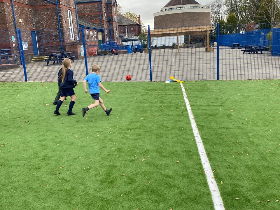 Artificial grass surfacing in  multi-use games area