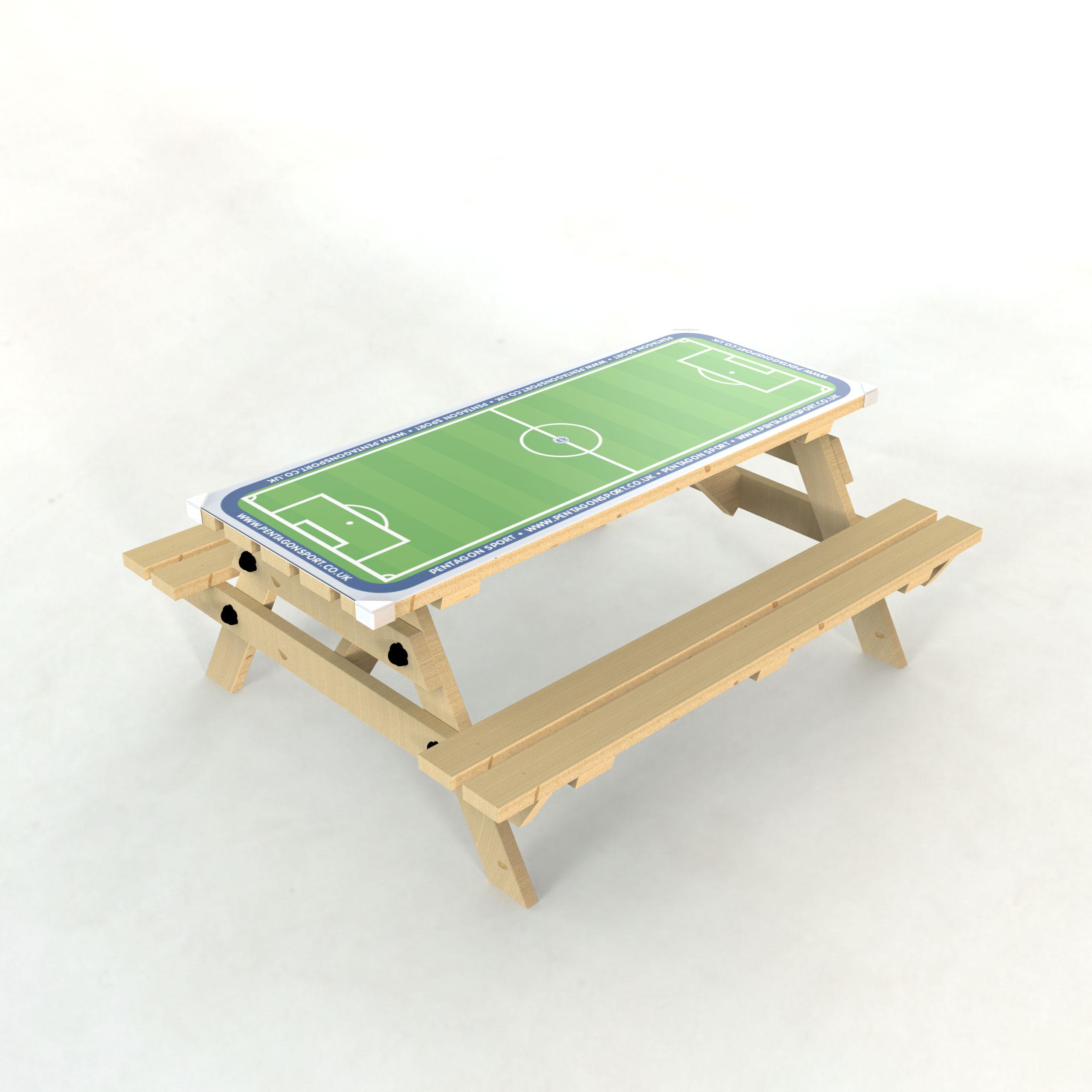 3D render of the football top picnic table