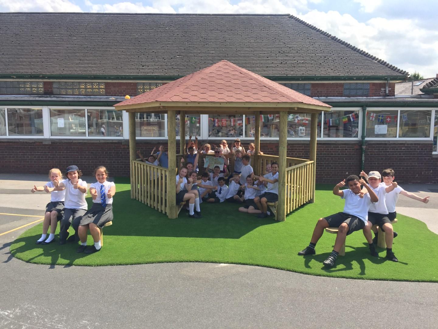wooden outdoor classrooms