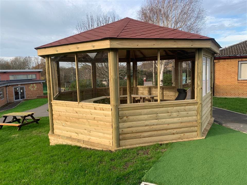 a ide view of our gazebo