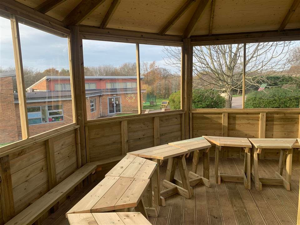 inside of our gazebo