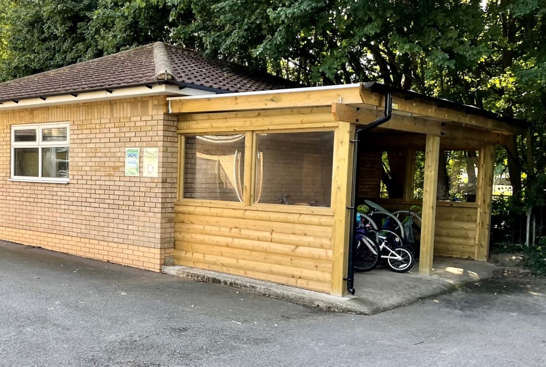 a shelter for the bikes