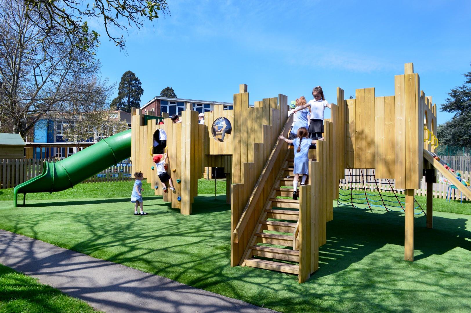 wooden climbing frames for schools