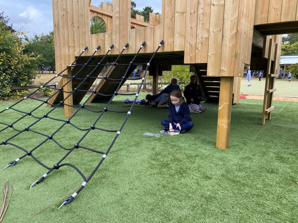 net rope climber on the langley play castle