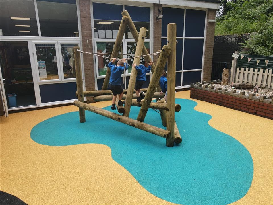 children playing on our harter fell climber