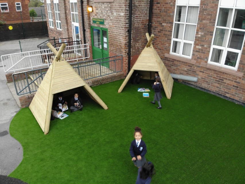 School playground WigWams