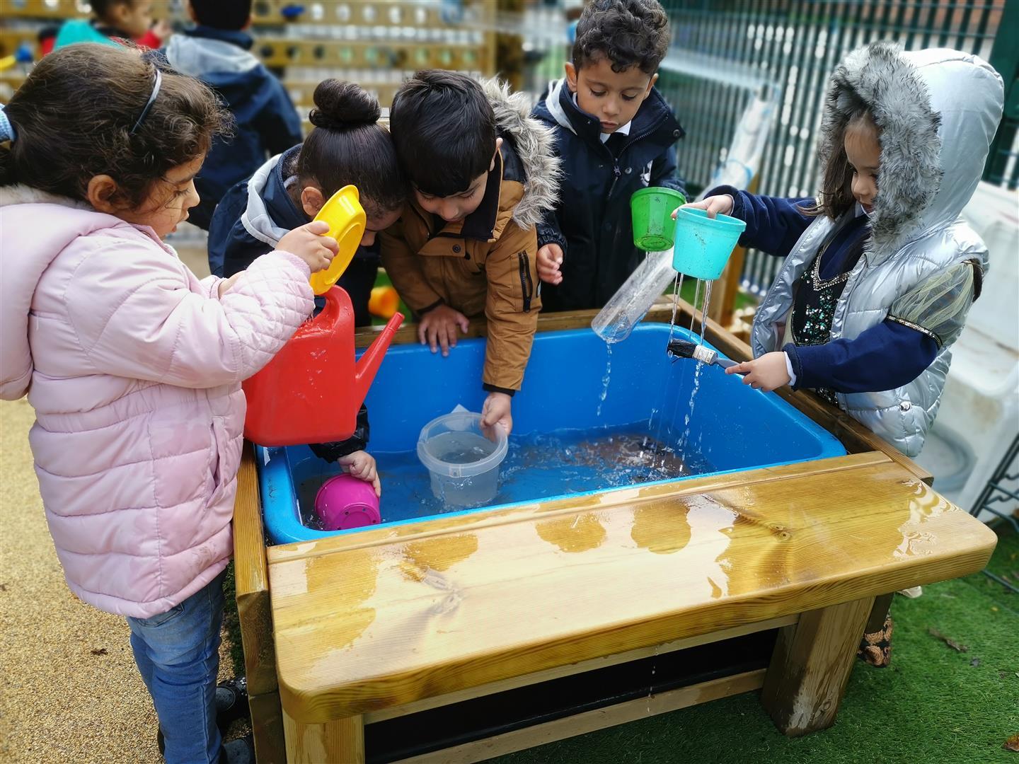 water table for messy play in playgrounds