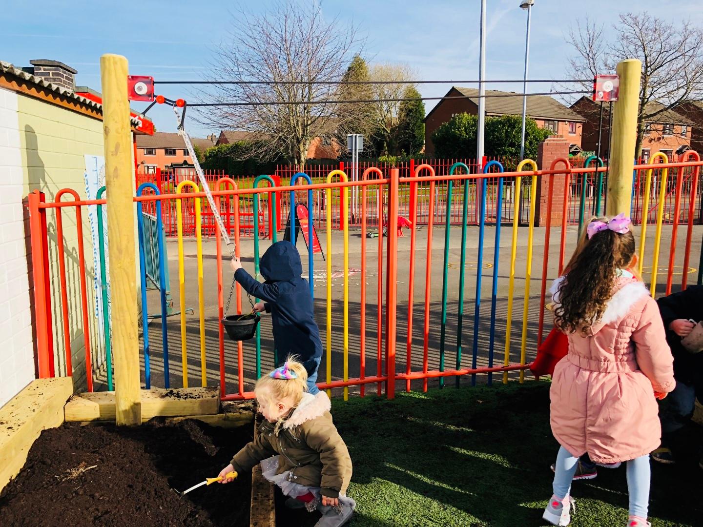 school messy play equipment