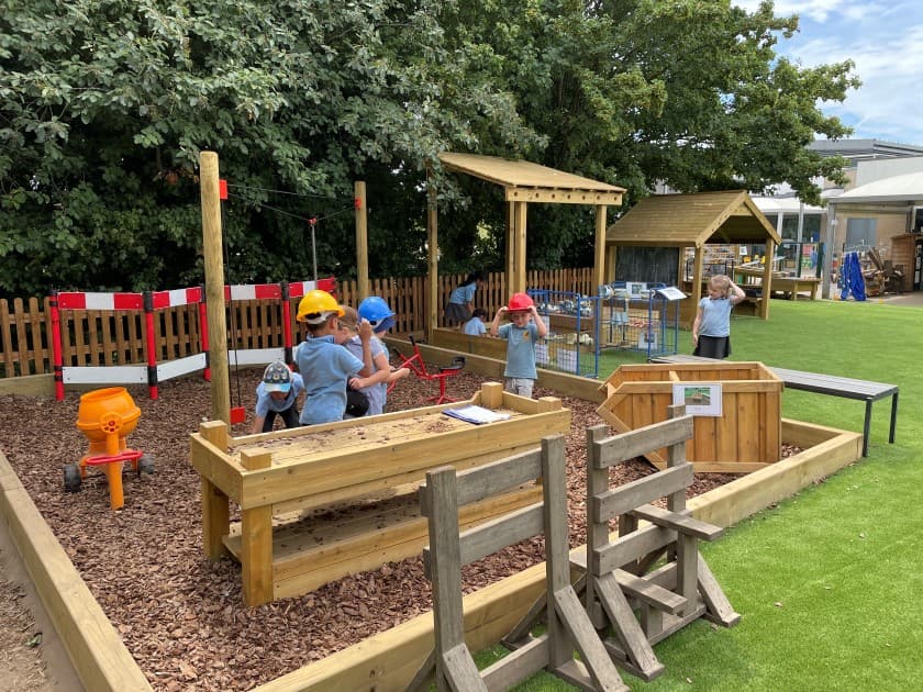 outdoor playground resources for constructional play 