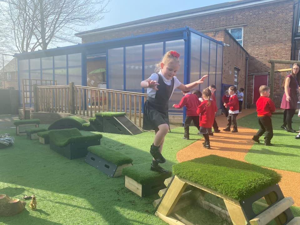 Pupils can build their climbing confidence on these blocks!
