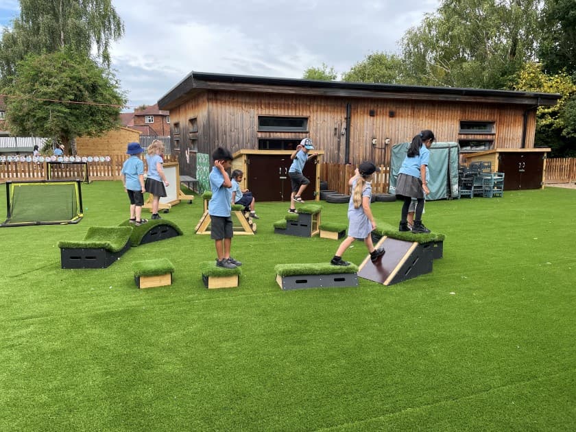 the children can build their active play skills with these simple to use blocks
