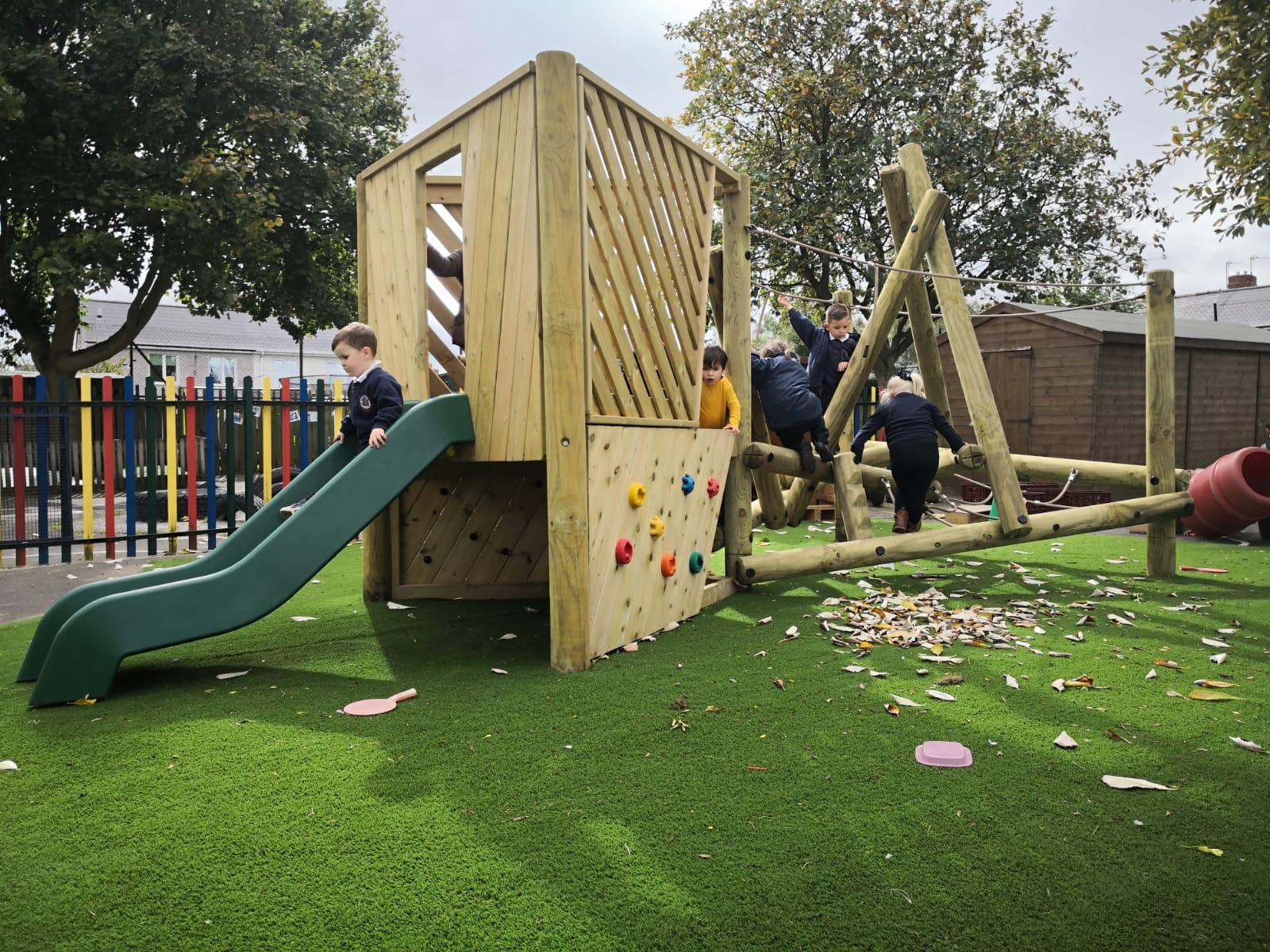 eyfs climbing frames with slides