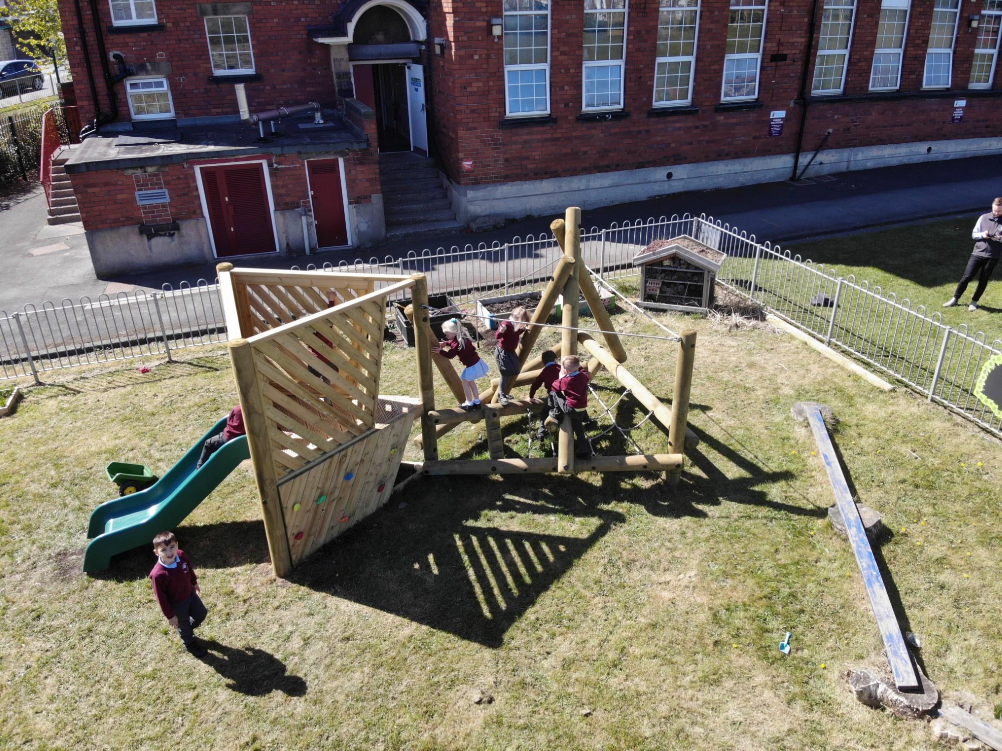 school playground climbing frames