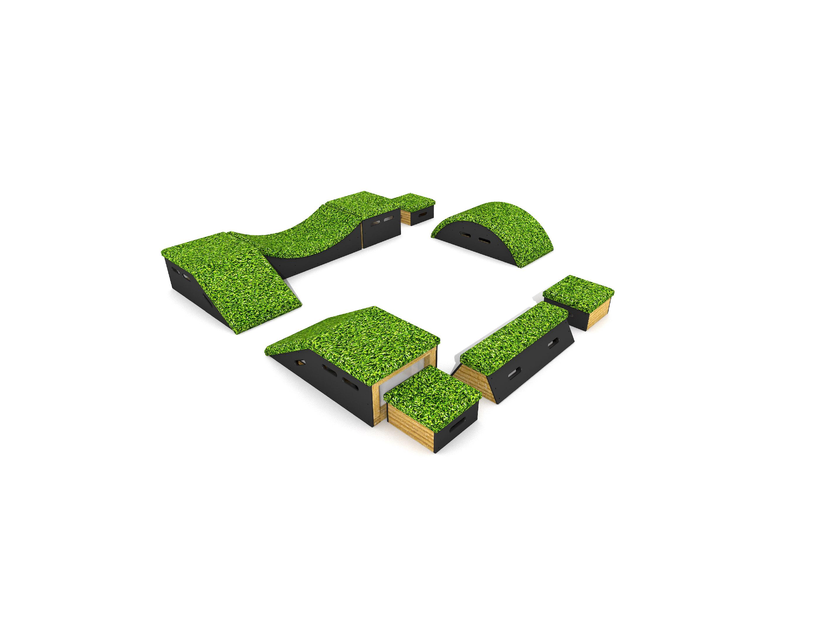 A 3d visualisation of the blocks featured within the Get Set Go blocks Pennine set.