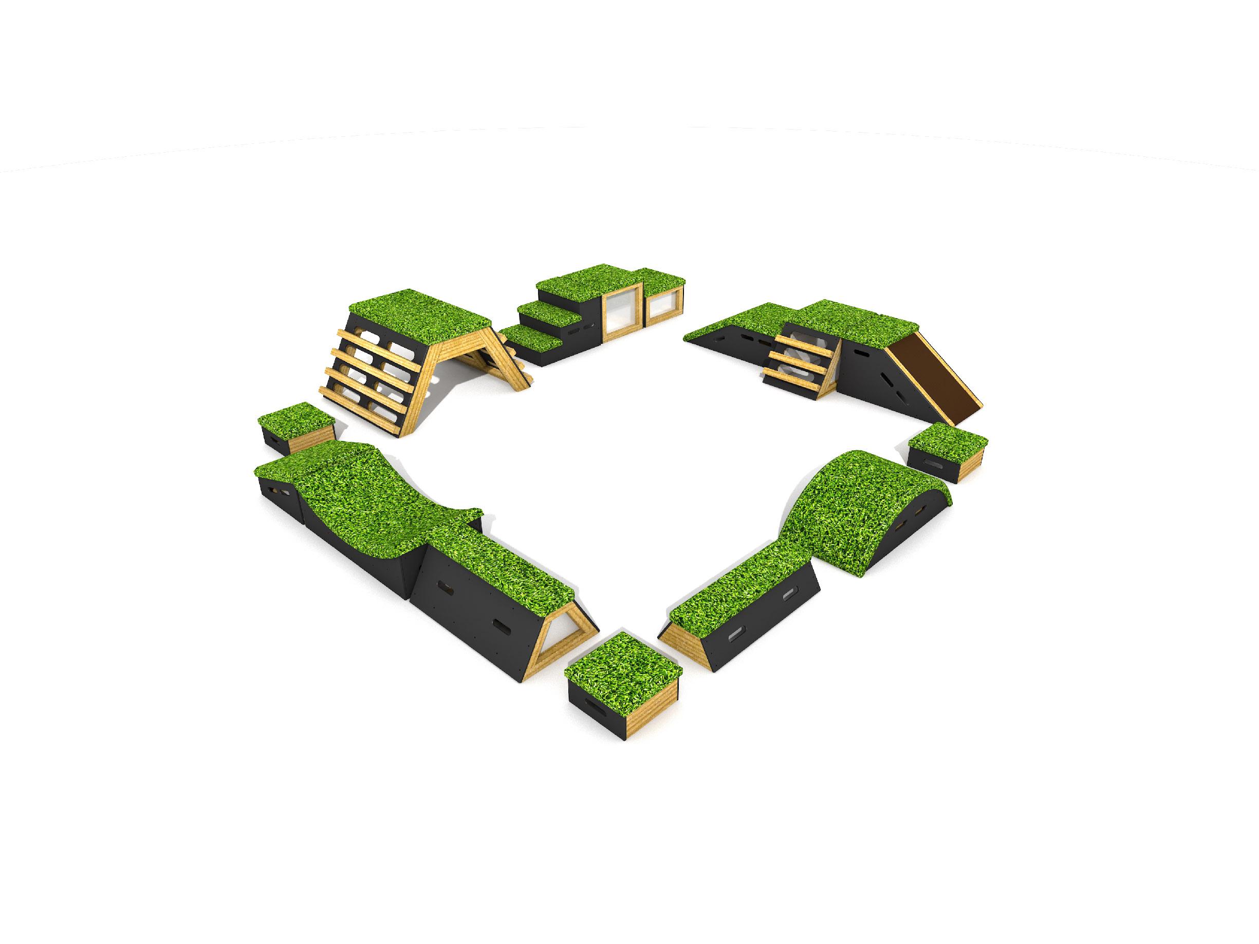 A render image of Get Set, Go! Blocks - Cheviot Set.