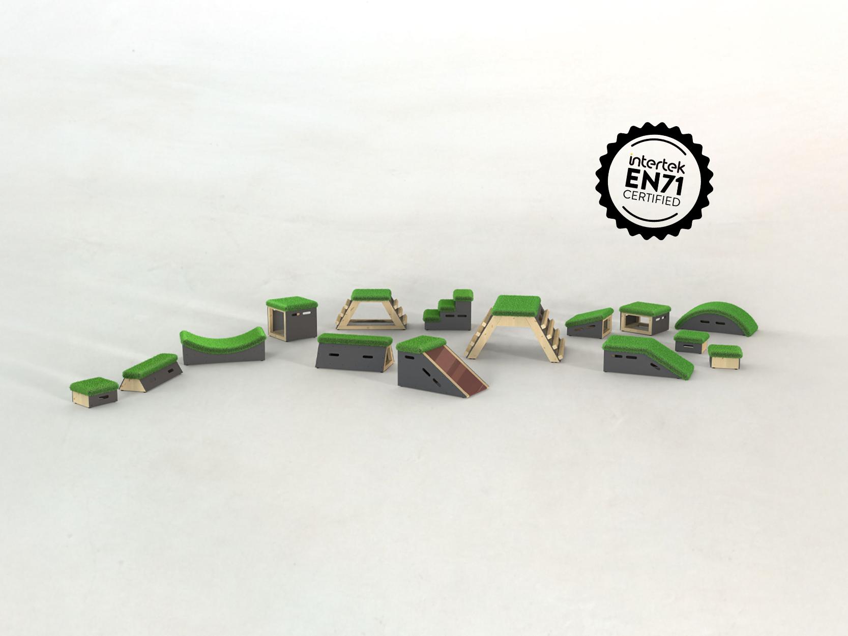 A render image of Get Set, Go! Blocks - Cheviot Set.