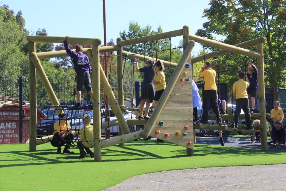 Puzzlewood Forest Circuit Climbing Frame For Schools